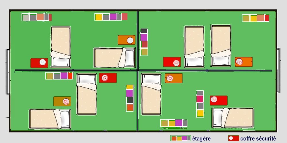 Plan sleeping box fais tes vacances, le village aux 300 stages