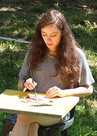 Cours Arts Plastiques Lucie, Vacances en famille, Peinture-aquarelle-collage