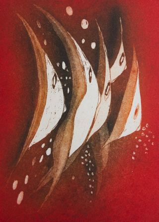Atelier Gravure, Vacances en famille, Peinture-aquarelle-collage